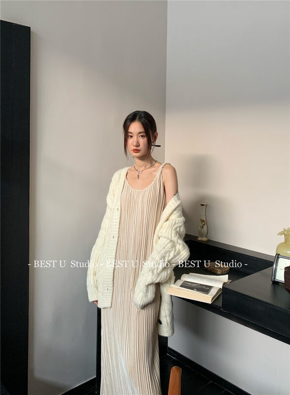 【BEST U】Lazy style loose long suspender dress 99190# LSW