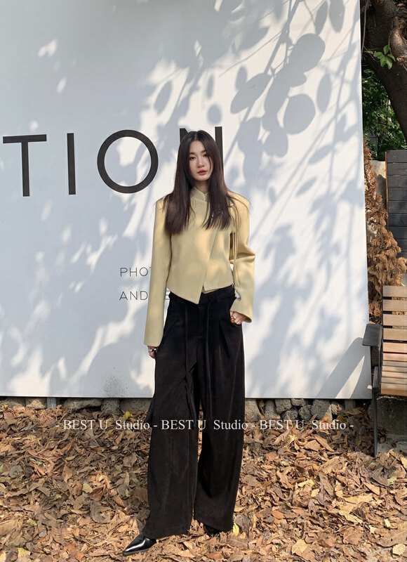 【BEST U】Solid color loose all-match casual pants 60358# LSW