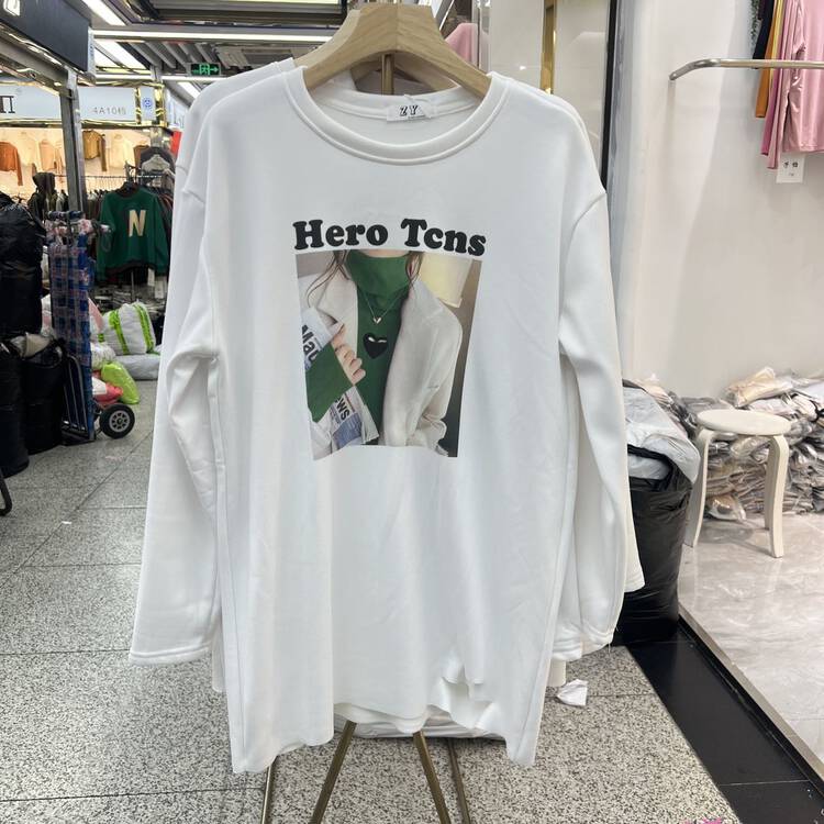 [Ziyijia] Baby velvet printed loose long-sleeved T-shirt A1003# WTT