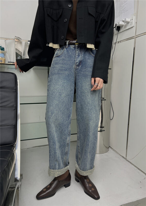 【T-PLATFORM】Slim and thickened harem jeans (with belt) 8923# CQW