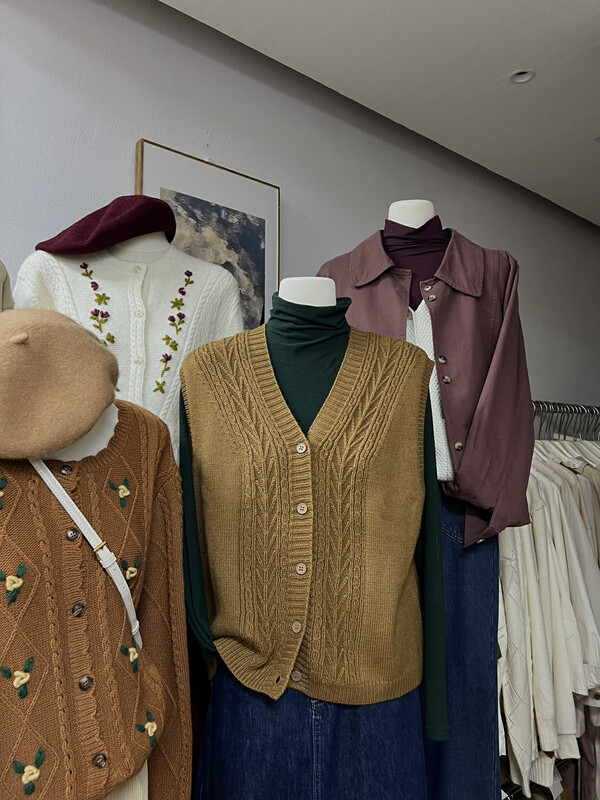 New in autumn!  【FROM ANNA】Korean Version Simple Versatile Vest T3038# LSW