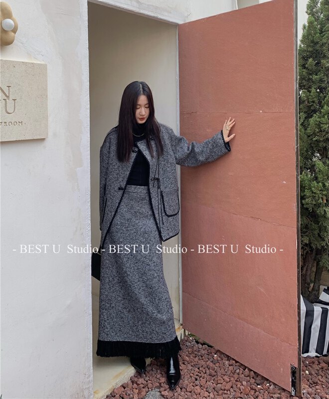 【BEST U】New Chinese style short coat with buckle design 60382# LSW