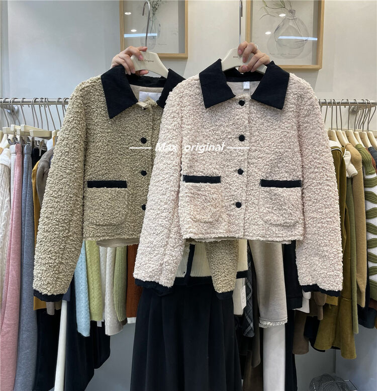 【MAX ORIGINAL】Retro Fashion Contrast Short Jacket 98953# HBX