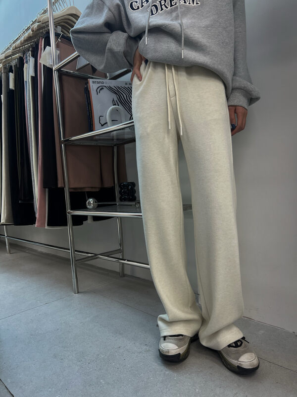 【T-PLATFORM】Simple Loose Straight Casual Casual Pants (10 Wool) T3132B# CQW