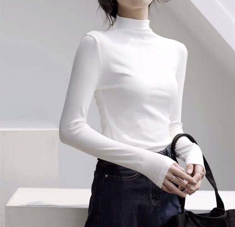 New in autumn! 17 colors!  [Ziyijia] Plus velvet brushed Korean version slimming all-match long-sleeved T-shirt A830# WTT