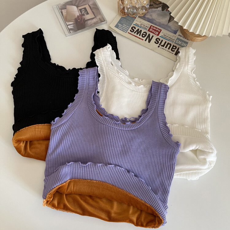 [Blue Show] Comfortable Simple Solid Color Vest/Sling 7400# LSW