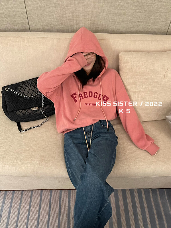 【KISS SISTER】Korean Versatile Loose Letter Sweater 22Y9866