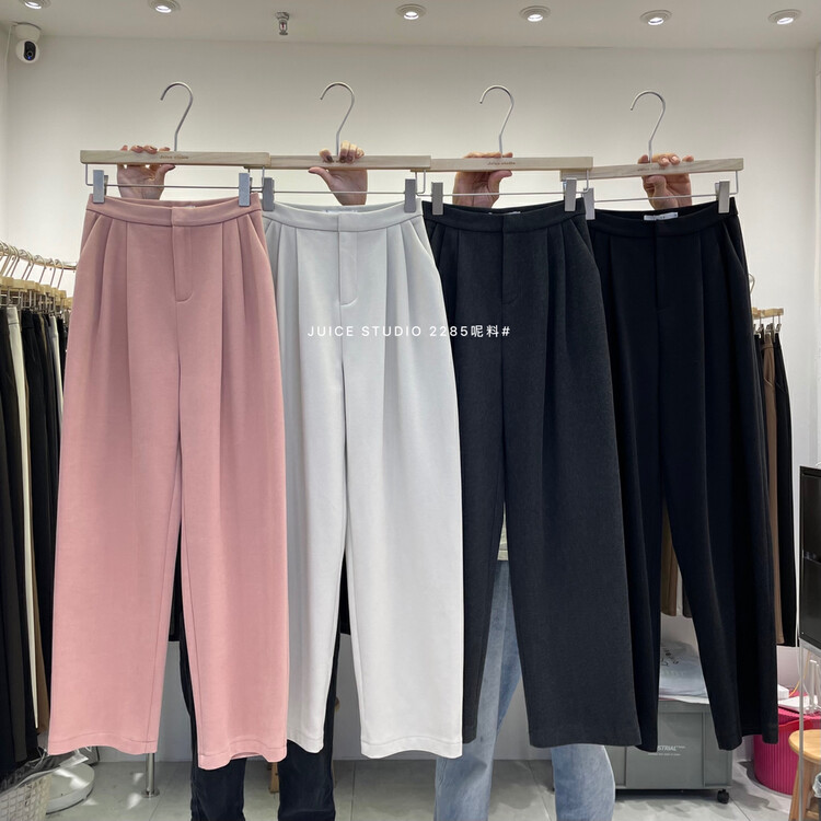 【JUICE】Simple woolen casual pants 2285