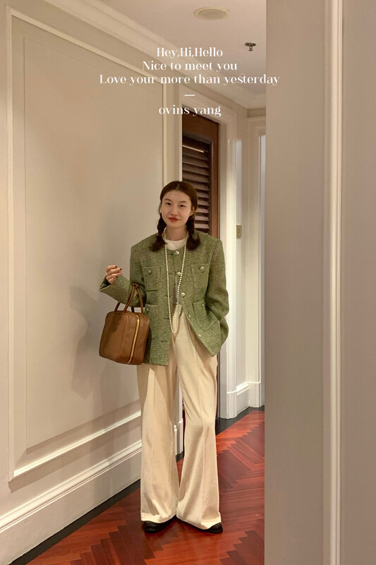 【OVINSYANG】Small Fragrance Retro All-match Short Jacket 9055# FHX