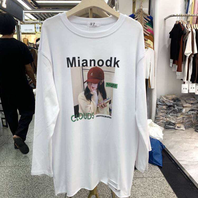 New in winter! [Ziyijia] round neck pattern printing comfortable long-sleeved T-shirt A707# WTT