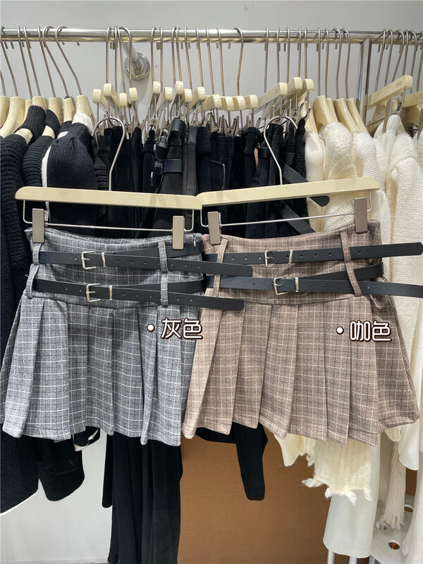 【JULIA】College style pleated skirt (with belt) 8127# PCZ