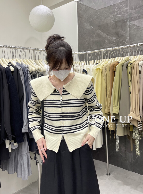 New for winter!  【UONE】Vintage Striped Loose Knit Cardigan 9170# LSL