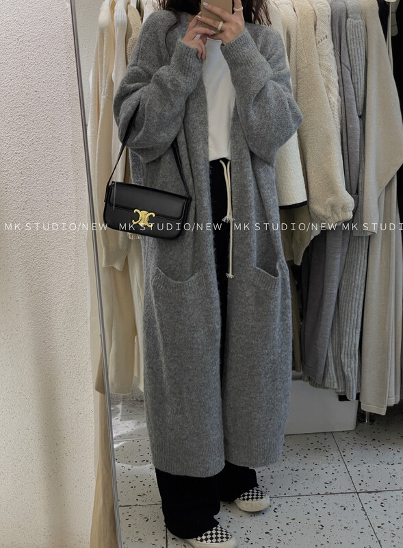 New in winter! [MK] Korean casual long knitted cardigan s070# HJY