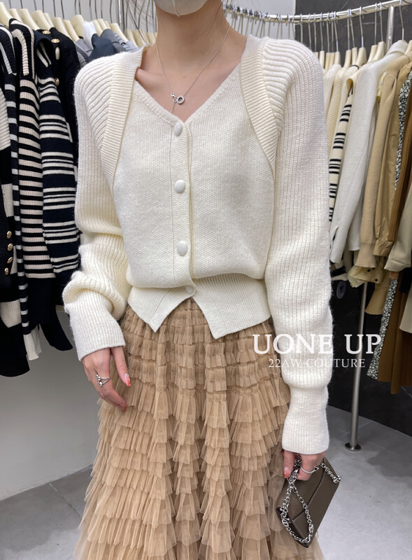 【UONE】Korean Version Retro Versatile Knit Cardigan 17132# LSL