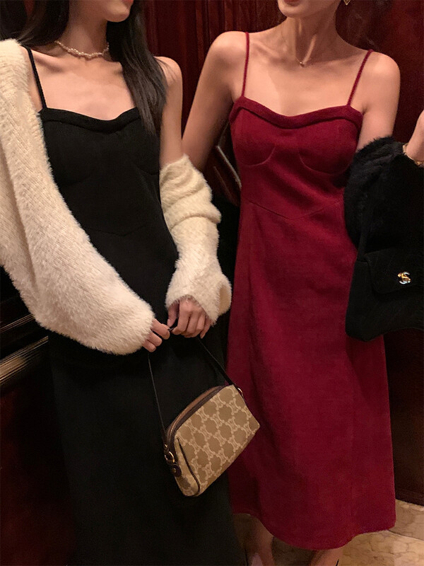【NEW OPEN】velvet tube top sexy temperament dress JB80765# ZXX