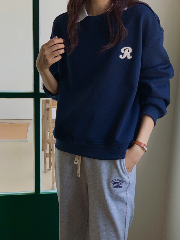 【EVER TRUE】Fleece Long Sleeve Lapel Loose Sweater 31601# CLS