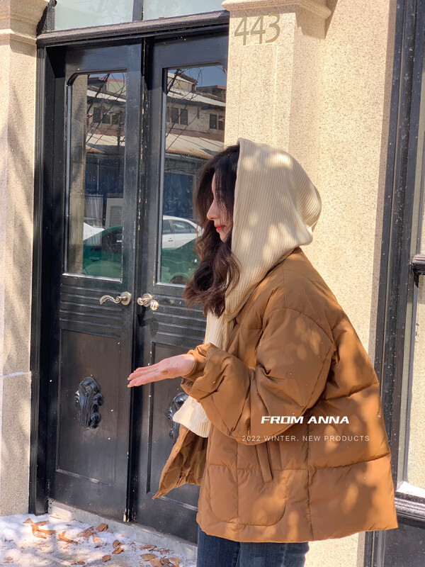 【FROM ANNA】Korean version of Western-style small all-match warm down jacket (with detachable hat) (including 90% white duck down) 228966# LSW