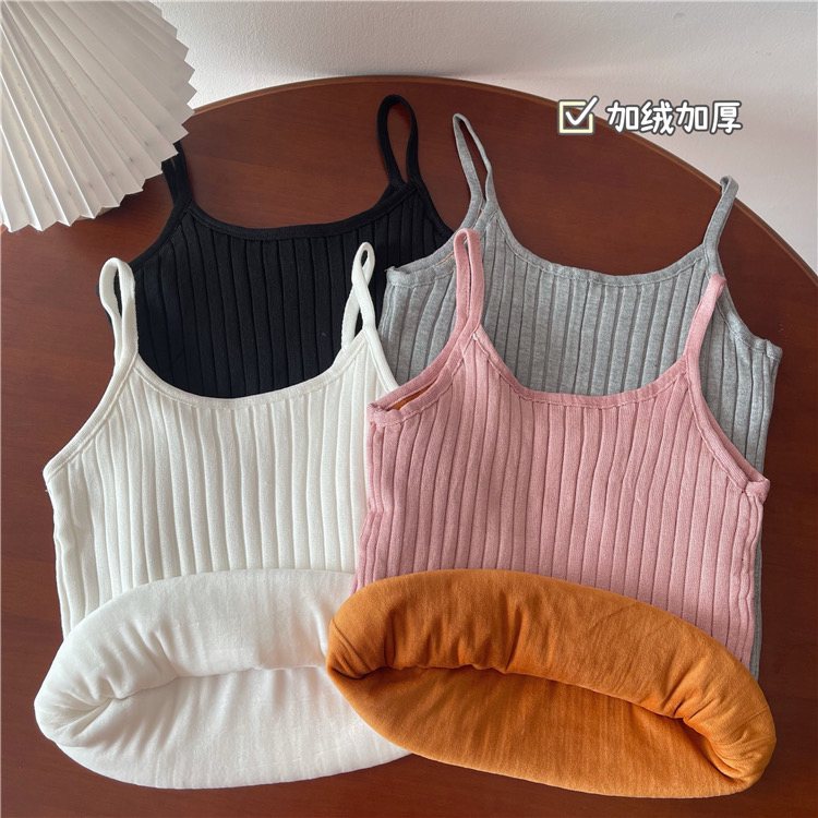 [Blue Show] Simple solid color fleece vest/sling 7408# LSW