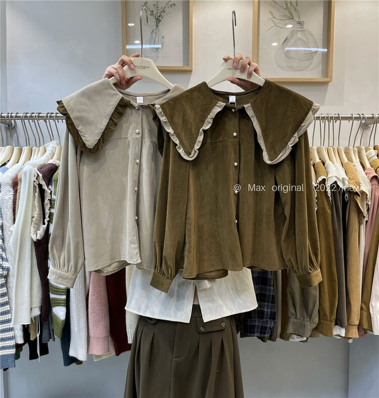 【MAX ORIGINAL】Large lapel loose all-match small shirt 98959# HBX