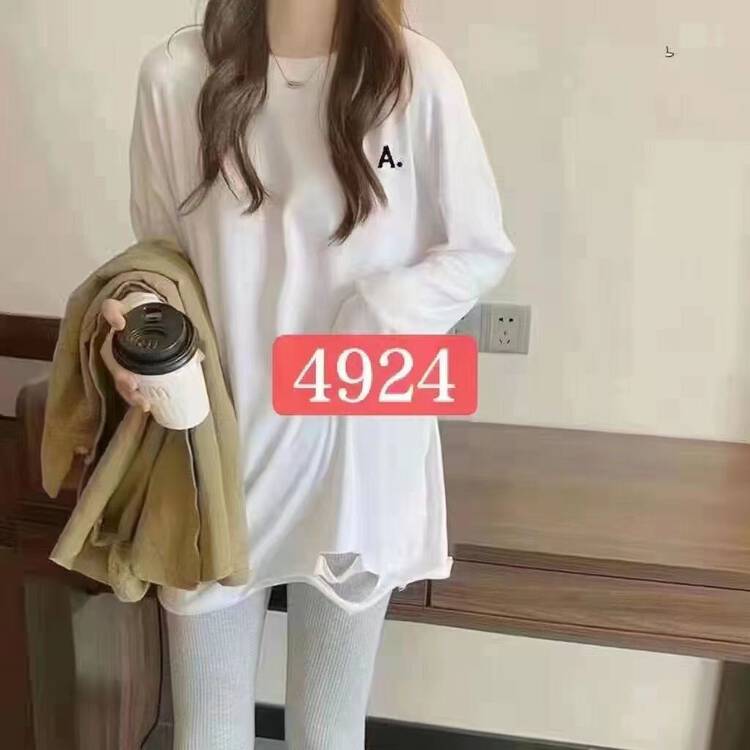 New in winter! [Ziyijia] Comfortable letter A comfortable long-sleeved T-shirt B701# WTT