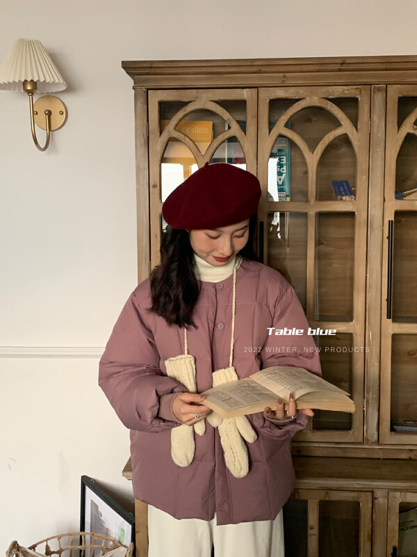 【FROM ANNA】Round Neck Small Design Button Warm Down Jacket (including 90% White Duck Down) 226600# LSW