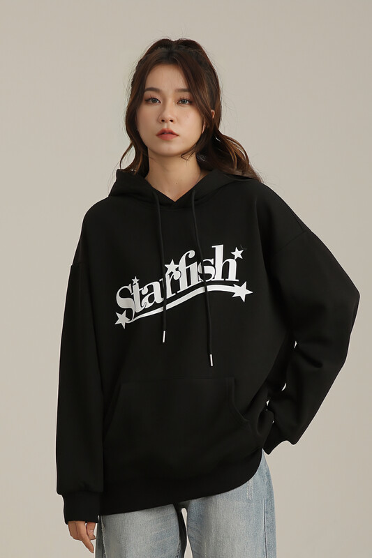 【TPY】Hooded Loose Letter Print fleece Sweater L2607# CLS