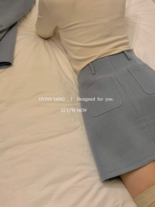 【OVINSYANG】High waist slim slim skirt 9082-1# FHX