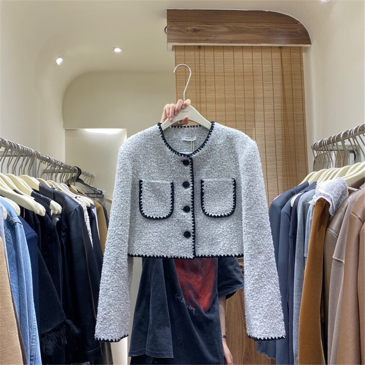 【BEST U】Classic Contrast Color Small Fragrance Short Jacket 60178# LSW
