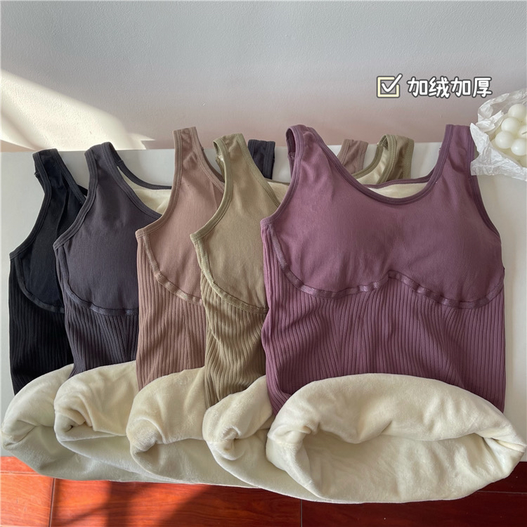[Blue Show] All-match cotton one-piece fleece vest/sling 7613# LSW