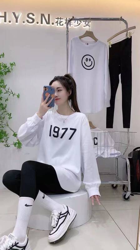 【Ziyi】Digital Printing Loose Long Sleeve T-Shirt 957# WTT