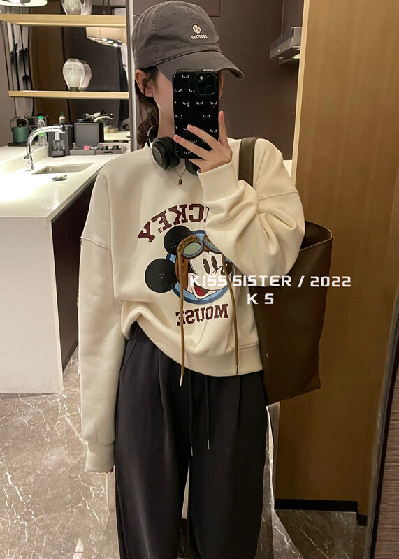 【KISS SISTER】Korean Age-reducing Mickey Sweater 22A9833# CQW