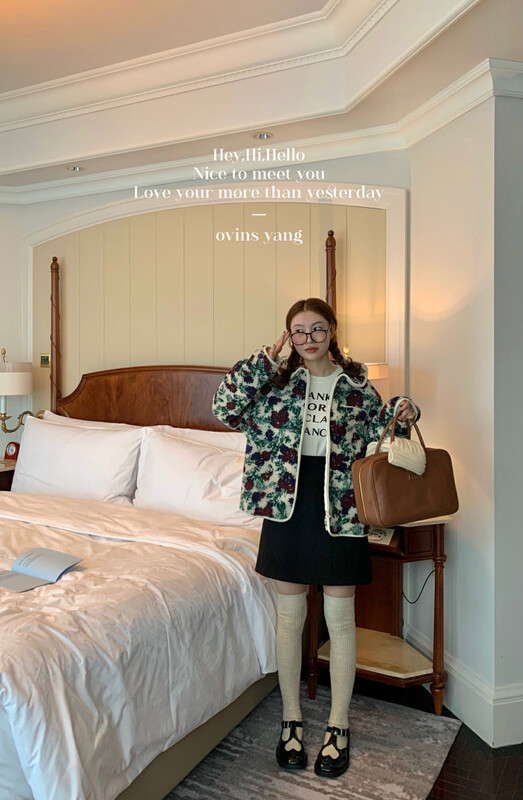 【OVINSYANG】Korean style short jacket with lapel 9083# FHX
