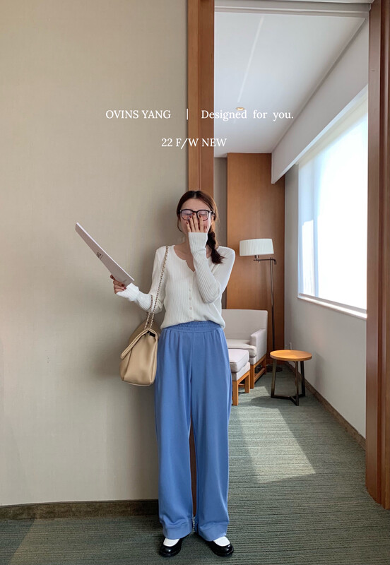 New autumn and winter!【OVINSYANG】Simple elastic waist comfortable casual pants 8909# FHX