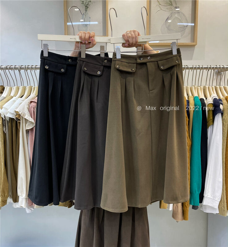 New in winter! [MAX ORIGINAL] Temperament slim and versatile skirt 98929# HBX