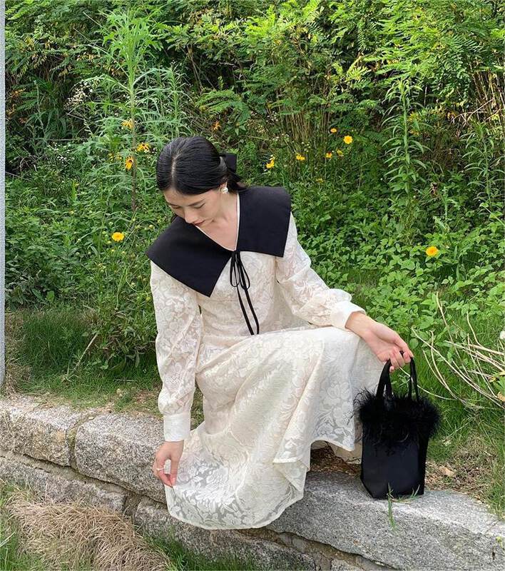 Original price 123.95! 【NEW OPEN】Early autumn female Japanese doll collar age-reducing lace fairy dress VL80221# ZXX