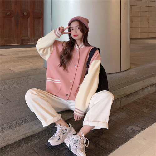 2022 Korean version of the baseball uniform women's spring and autumn all-match couple's clothing trendy new Harajuku style fried street jacket clip