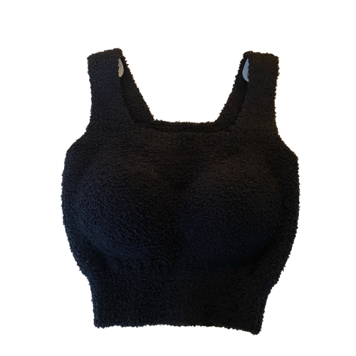 Real shot does not reduce lamb wool with chest pad thermal vest without wearing bra one-piece plus velvet thick inner build