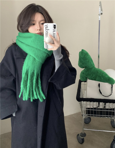 Real shot, no price reduction, solid color, thickened scarf, autumn and winter, new Korean version, winter, versatile shawl scarf