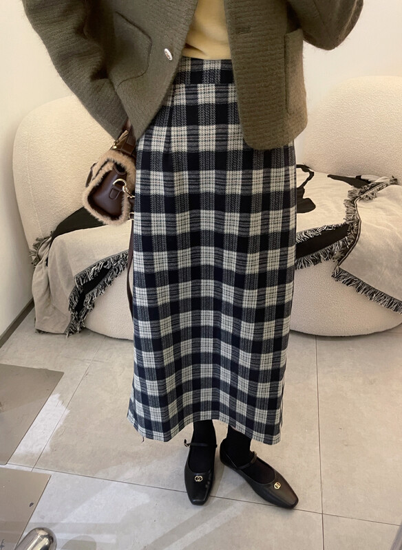 [Timely Rain] Fashion Retro Design Plaid Skirt W1118# WPL
