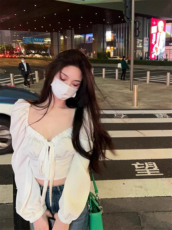 【LINNA】Pure Desire to Show Your Body Versatile Sweet Shirt 82923# JJ