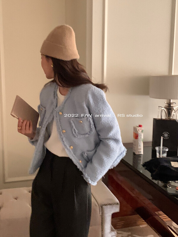 【RS】Four pockets small fragrant style fashionable warm down jacket LL1080# FHX