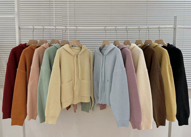 [LOVELY/SHMILY] Korean design hooded all-match knitted cardigan knitted cardigan M0928