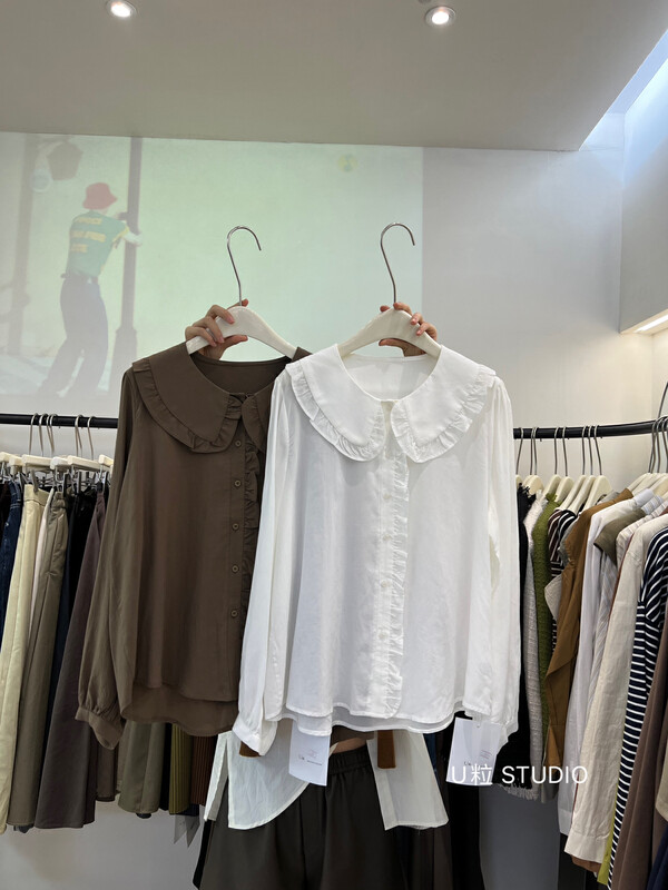 [U grain] small fresh doll collar shirt 207