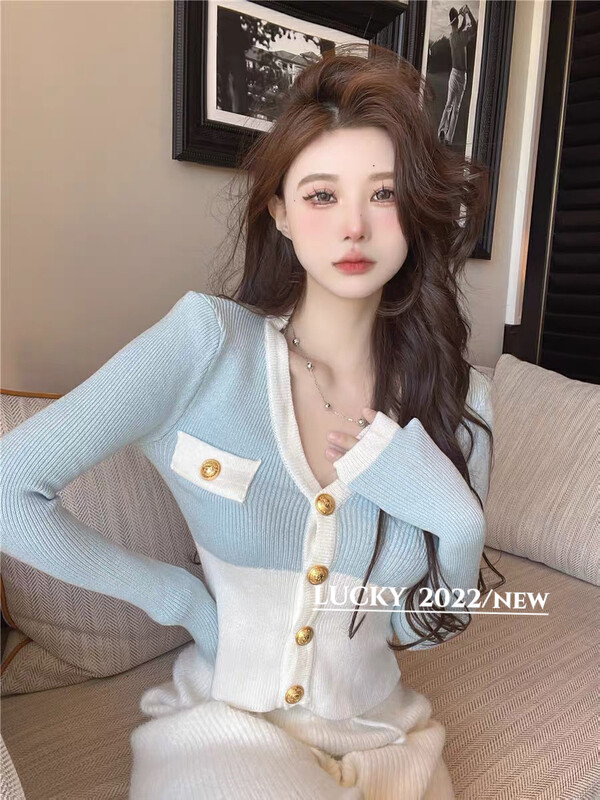 【LUCKY】Xiaoxiangfeng design foreign style knitted sweater 9647# ZXX