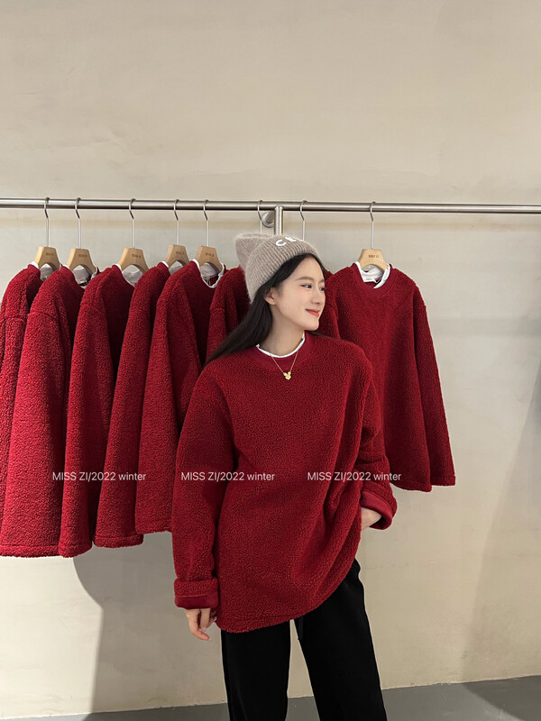 Original price 123.95! 【MISS ZI】Winter warm particle color sweater (composite thickening) 3511# CQW