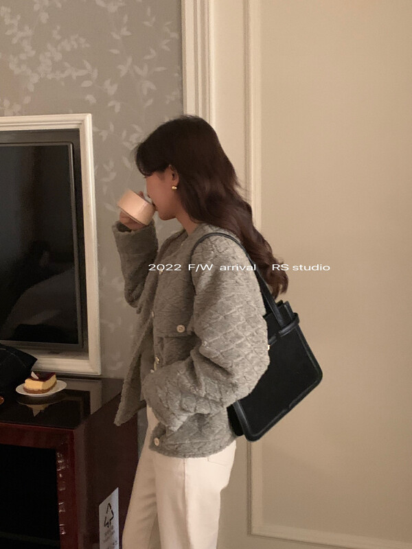 【RS】Imitation lamb wool lingerie down small fragrance warm down jacket jacket LL1086# FHX