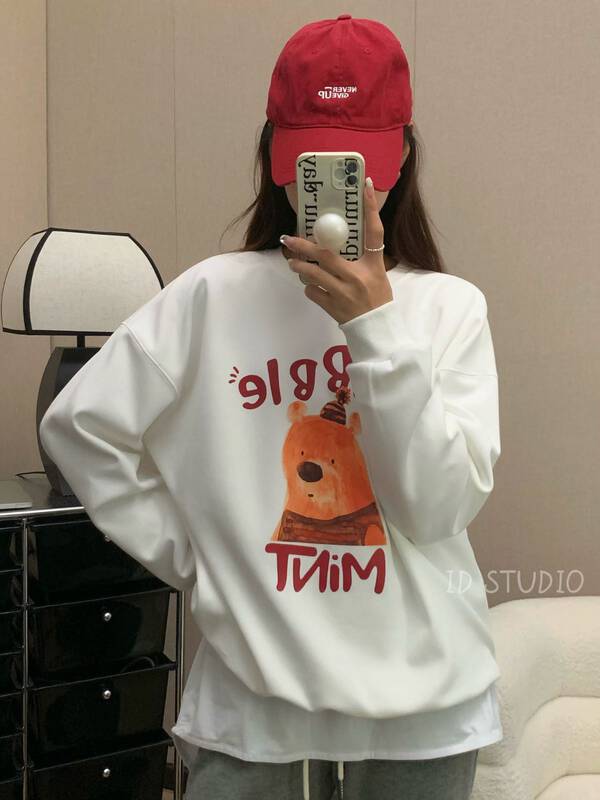 【I-D】Korean Style Versatile Loose Sweater R1020# L