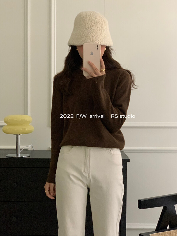 【RS】Korean simple clean round neck sweater M2515# FHX