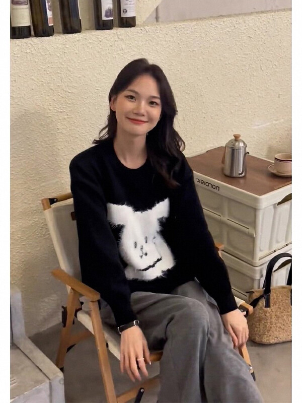 【Ouzhengsha】French Plush Rabbit Warm Sweater 19563# JJ