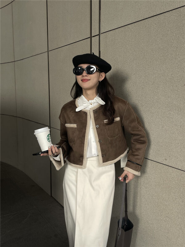 【TN】Korean version all-match imitation fur short coat 1229# CLS